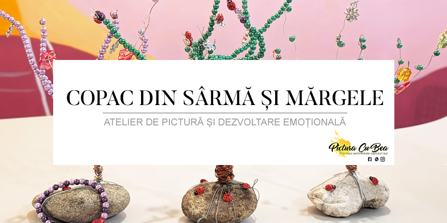 Atelier de artă pentru copii: copăcel decorativ din sârmă și mărgele